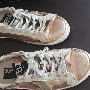 Golden goose rose gold pearl superstar 38 7.5 8